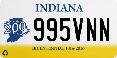 IN license plate 995VNN