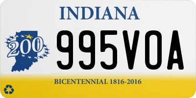 IN license plate 995VOA