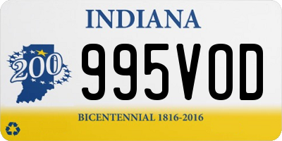 IN license plate 995VOD