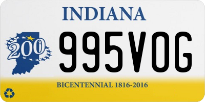 IN license plate 995VOG