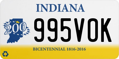 IN license plate 995VOK