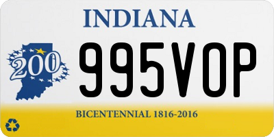 IN license plate 995VOP