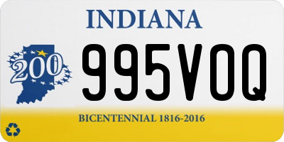 IN license plate 995VOQ