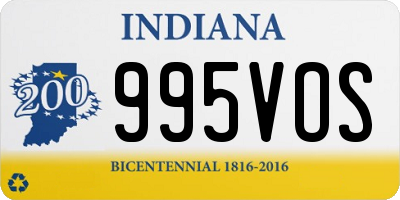 IN license plate 995VOS