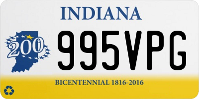 IN license plate 995VPG