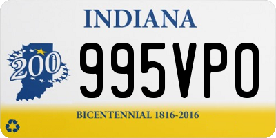 IN license plate 995VPO