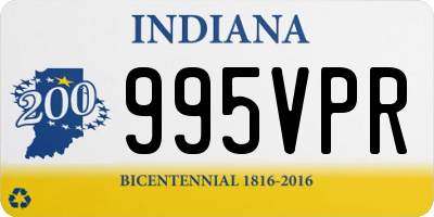 IN license plate 995VPR