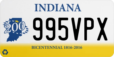 IN license plate 995VPX