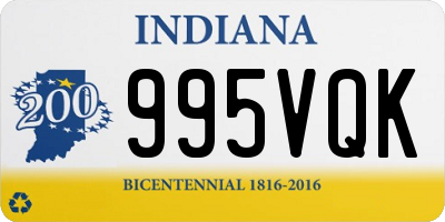 IN license plate 995VQK