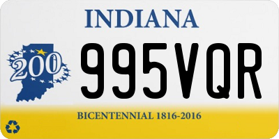 IN license plate 995VQR