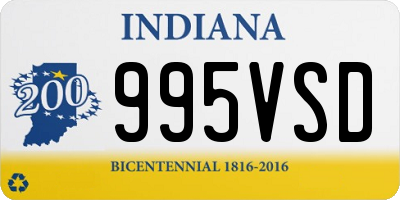 IN license plate 995VSD