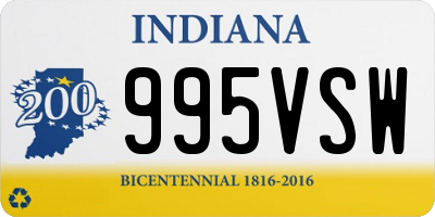 IN license plate 995VSW