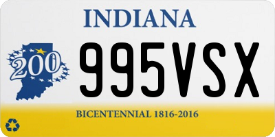 IN license plate 995VSX