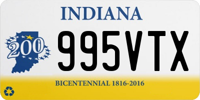 IN license plate 995VTX