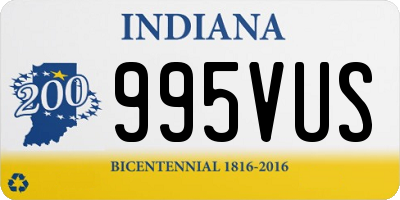 IN license plate 995VUS