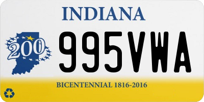 IN license plate 995VWA