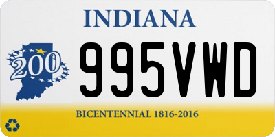 IN license plate 995VWD