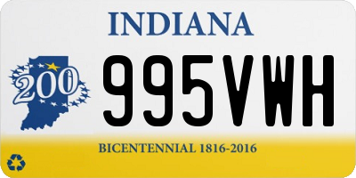 IN license plate 995VWH