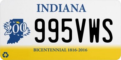 IN license plate 995VWS