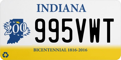 IN license plate 995VWT