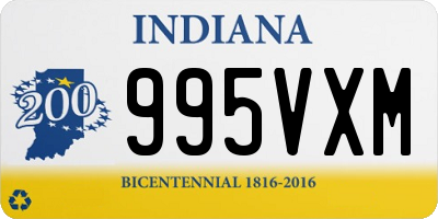 IN license plate 995VXM