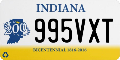 IN license plate 995VXT