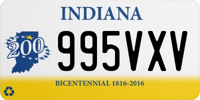 IN license plate 995VXV