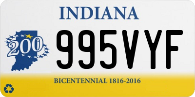 IN license plate 995VYF