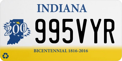 IN license plate 995VYR