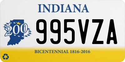 IN license plate 995VZA