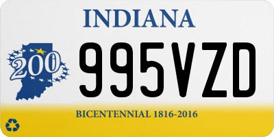 IN license plate 995VZD