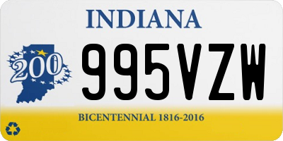 IN license plate 995VZW