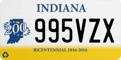 IN license plate 995VZX