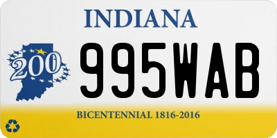 IN license plate 995WAB