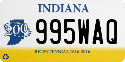 IN license plate 995WAQ