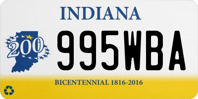 IN license plate 995WBA
