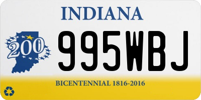 IN license plate 995WBJ