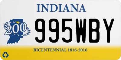 IN license plate 995WBY