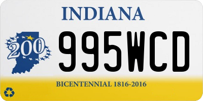 IN license plate 995WCD