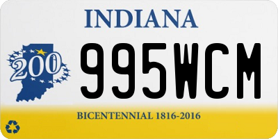 IN license plate 995WCM