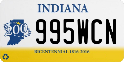 IN license plate 995WCN