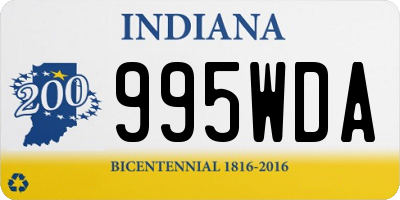 IN license plate 995WDA