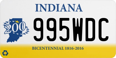 IN license plate 995WDC