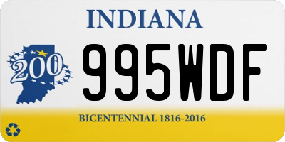 IN license plate 995WDF