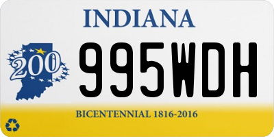 IN license plate 995WDH