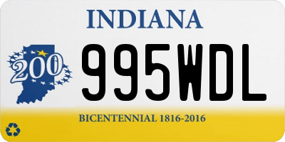 IN license plate 995WDL