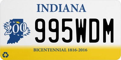 IN license plate 995WDM