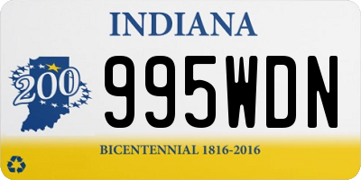 IN license plate 995WDN