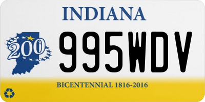 IN license plate 995WDV