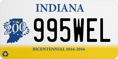 IN license plate 995WEL